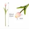 FENGRISE 30 pcs PU Mini Tulipe Real Touch Fleurs Fleur Artificielle pour la Fête Bouquet De Mariée De Mariage Couronnes De Fleurs Décoratives C18112601
