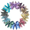 Cute Girls Lattice Headwear 8 Inch Baby Headband Children Party Plaid Hairbands Bigc Dovetail Hair Accessories