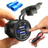 5V 21A1A Cigarettändare Dual USB Charger Socket Outlet Power Adapter Plug med Touch Switch för bilbil Motorcykelbåt2967369
