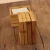 Pratos de sabão de bambu simples Natural Soap Box Titular escorredor Bandeja de bambu para Bath Shower Acessórios HHA1166