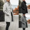 2020 High Quality Coats Men Winter Classic Slim Autumn Trench Male Casual Pockets Solid Long Windbreaker Vintage Blends Coats2981775