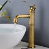 Basin Faucets Bath Antique Finish Brass Water Tap Bathroom Basin Sink Faucet Vanity Faucet Wash Black oil Basin Mixer Taps Crane5954786