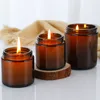 Velas de atacado Stand 100ml 250ml Brown Brown Garrafa de vela aromaterapia larga boca marrom marrom xícara de xícara vazia garrafa caseira DIY