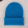 Solid unisex mössa Höst Vinter Ullblandningar Mjuk Varm Stickad Keps Herr Dam SkullCap Mössor Gorro Ski Kepsar 23 Färger Beanies