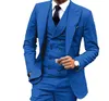 Nieuwe Collectie One Button Groomsmen Peak Revers Bruidegom Tuxedos Mannen Past Huwelijk / Prom Beste Man Blazer (Jack + Pants + Vest + Tie) AA61