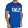 Erkek 2019 Yaz Yeni Spor Salonları Pamuk T Gömlek Spor Vücut Geliştirme Shirts Kısa Kollu Erkek Moda Rahat Tees Giyim Tops