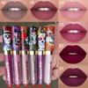 Nieuwe 6 kleuren matte vloeibare lippenstift waterdicht fluwelen lip stick vrouwen schoonheid naakt lip glanst langdurige cosmetica kit