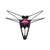 女性のセクシーな下着パンティービーズG字幕卸売素敵な弓ひもファッションスタイルスパゲッティ中空ピンクインタイト7色