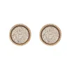 Nieuwe Hars Druzy Stud Oorbellen Voor Vrouwen Eenvoudige Cirkel Stone Gold Earring Vrouwelijke Mode Sieraden Gift In Bulk