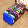 Mini teczka ze stopu aluminium etui na karty kolor anty-magnetyczne pudełko na karty Protable pokrowiec ekskluzywny odporny na paski portfel Aluma BH2524 CY