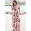 Nieuwe Vrouwen Floral Print Jurken Mouwloze Boho Jurk Avondjurk Party Lange Maxi Jurk Zomer Sundress Casual Jurken voor Womens 5 stijlen