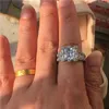 Choucong Vintage Hollow Ring 925 Sterling Zilver 3CT 5A CZ Engagement Wedding Band Ringen voor Vrouwen Bruids Vinger Sieraden Gift