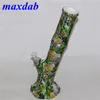 Silicone Bongs hookah heady water pipe watertransfer printing glass bong dab rigs pipes