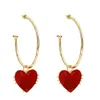 European and American new three-color arc love girls fashion earrings