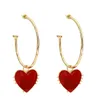 European and American new three-color arc love girls fashion earrings