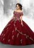 Bateau Neck Tulle Quinceanera Dresses Embroidery Lace Applique Beaded Stones Ball Gown Sweep Train Party Princess Prom Dresses BC2388