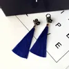 Wholesale-trendy fashion luxury designer cute lovely beautiful flower tassel long stud earrings for woman girls