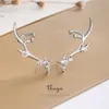 Thaya Silver 925 Jewelry Diamond-studded Zircon Earrings Deer Crown Style Earring For Women Engagement Fine Jewelry CJ191202