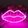 Segno di labbro neon leggero decorativo Led Luci notturne decorazione camera da letto Birthday Wedding House Decor decorazioni da parete San Valentino Gift2510570