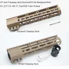 7/9/10/11/12/13.5/15/17'' tum Keymod/M-lok Klämstil Handskyddsskena Free Float Picatinny Mount System_Tan Färgtryckt