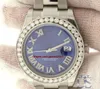 Christmas gift High Quality Wristwatches Watch II 2 STEEL CT DIAMOND BLUE DIAL 116300 UNWORN