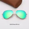 Męskie pilotowe okulary przeciwsłoneczne marka okularów przeciwsłonecznych mody Sun Glasse des lunettes de Soleil Eyeware UV Protection Mirror Glass3726916