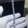 choucong Classic bracelet White Gold Filled T shape 5A Zircon cz Engagement Wedding bracelets for women Hand Jewerly