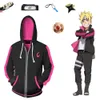 2020 Anime Naruto Uzumaki Boruto Hokage unisex dragkedja design cosplay kostym jacka hoodie kappa pannband armband ring halsband fu298d