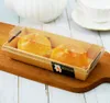 ectangular pain gâteau Boîtes d'emballage Sandwich Snack avec Clear Couvercles en plastique jetables en carton d'emballage Boîte Party S