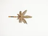 S628 Europe Fashion Jewelry Rhinstone Leaf Maple Leaf Barrette Hairpin Hair Clip Bobby Pin قطعة واحدة