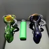 Coloured glass pipe with honeycomb head Wholesale bongs Oil Burner Pipes Water Pipes Glass Pipe Oil Rigs Smoking, Free Shipping