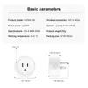 Mini Smart Switch Outlet UsuUuk Standardowy bezprzewodowy głos Wi -Fi WIORME Content Timing Dimmable Timer Kompatybilny z Alexagoo4960863