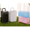 24st mini stam bagage resväska fransar lådor ögonfransförpackningar lådor godis present tecknad gåva kis gynna gåva tom case9377380