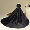 Kwiatowa sukienka na wesele na ślub Ball Suty czarne satynowe vestidos de comunion strój widownia Pierwsza komunia sukienki 4782948