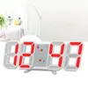 Väggklockor stor ledd digital väckarklocka skrivbord snooze timer 3d display 12/24H1