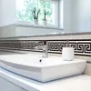 Nieuw product 10 * 200 cm geometrische patroon taille lijnen zelf -Adheffende waterdichte verwijderbare muur grensstickers voor woondecoratie