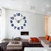 New Design Clock Watch Wall Clocks Horloge 3D Diy Acrylic Mirror Stickers Home Decoration Living Room Quartz Needle DIY Clocks