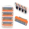 epack جودة جيدة محمولة اليدين حلاقة رأس القاطع رأس استبدال 4pcs الكثير اليدوي Shaver Fivelayer Razor Blade Mens Manual B7431890