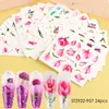 2020 neue Design Schmetterling Nagel Aufkleber Wasser Transfer Aufkleber Frauen Mode Blume Nail art Decor Maniküre Heißer Bunte