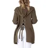 패션 -ER 숙녀의 긴 카디건 여성 트위스트 스웨터 붕대 분할 뒷면 상단 캐주얼 긴 소매 대형 코트 탑 의류 판매