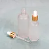 5ml 10ml 15ml 30ml 50ml 100ml de vidro fosco Dropper garrafa vazia Cosmetic Packaging Container Garrafas essenciais frascos de óleo de conta-gotas da pipeta