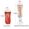 Mizzzee Dual Channel Vagina Real Pussy Vibratore Giocattoli erotici per uomini Masturbatore per uomo Macchina del sesso orale Vibrador Hombre Pompino Y190713