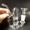 2019 Mini Recycler Glass Water Bong Szkło Bongs Rury Wodne Bubbler Rury wodne Bongs