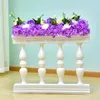 Valla de columna romana de plástico de oro blanco, accesorios de guía de carretera, florero artificial con arreglo floral para telón de fondo de boda 4484083