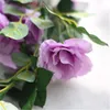 3pcs / Lot 100cm Fleur Artificielle Longue Rose Vigne Real Touch Plantes Vigne Faux Fleurs Décorations pour la maison pour le Festival de Mariage Couronnes Décoratives