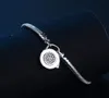 925 Sterling Silver Armband med logotyp 3mm Snake Chain Fit Lås Bangle Armband Smycken Gift för Män Kvinnor W79