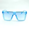 Cool Big Solglasögon för barnstorlek Fyrkantig ram Goggle Mode Designer Barn Sun Glasögon Spegellinser 6 Färger Partihandel