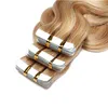 Tape in Hair Extensions Remy Menselijk Haar Naadloze Huid inslag Straight Hair 50g / Pack 14 inch tot 24 inch