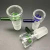 14mm and 18mm Male Glass Bowl Hookahs Slide With Blue Green Snowflake Filter Bowls For Water Bong Oil Rigs