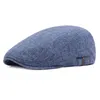 Solid Color Cotton Linen Berets Men Women Fashion Street Newsboy Ivy Caps Casual Flat Driving Golf Cabbie Cap Outdoor Travel Hat